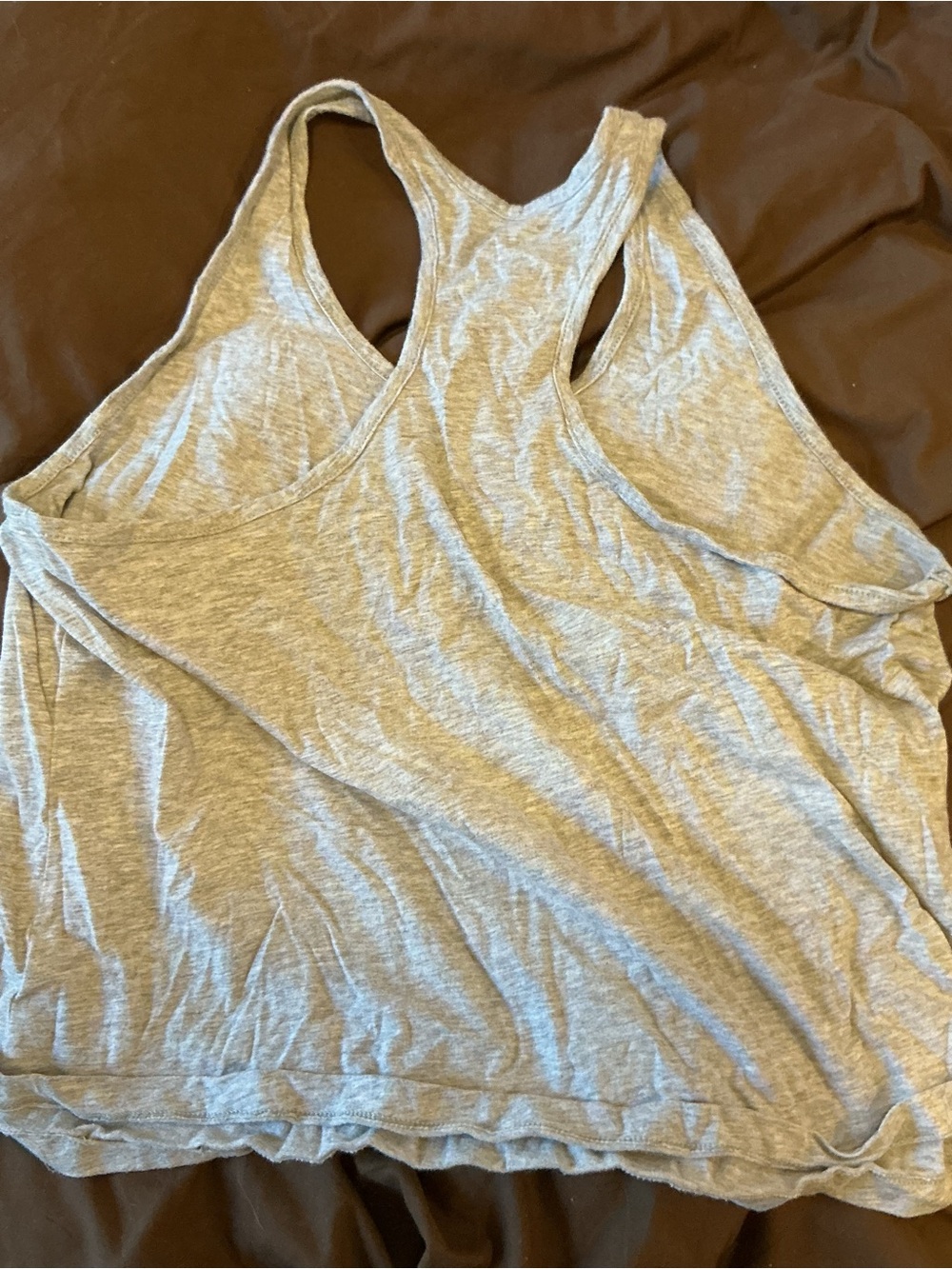Champion Light Gray Racerback Tank with Blue and Red Logo - Picture 3 of 3